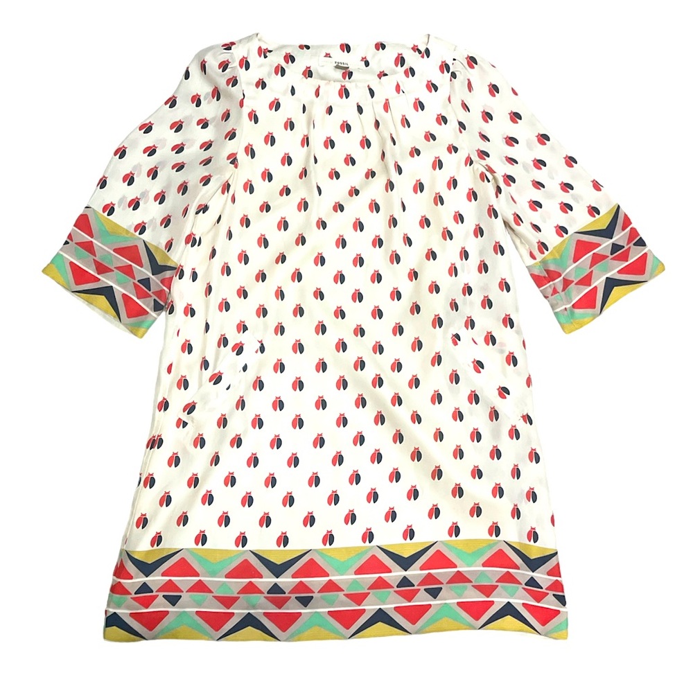 Fossil Ladybug Beetle Print Shift Dress X-Small